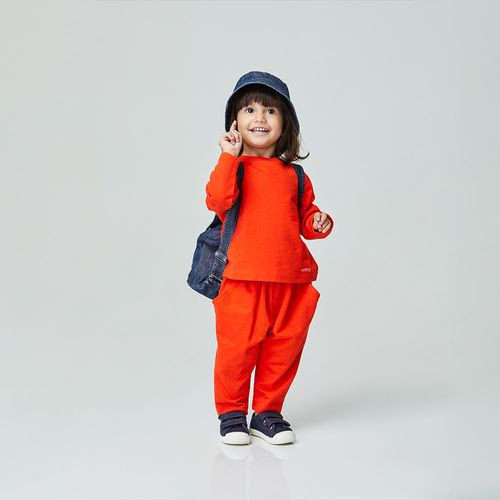Conjunto Toddler Moletinho Sonho Laranja