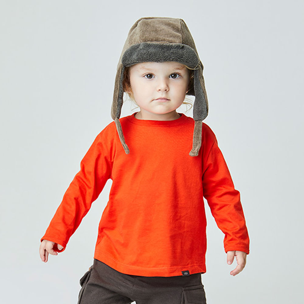 Camiseta Toddler Astral Manga longa Laranja