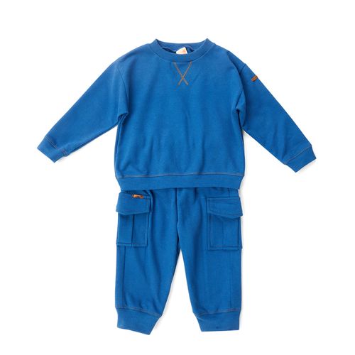 Conjunto Toddler Astral Manga Longa Azul