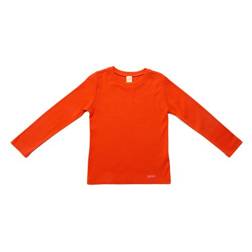 Camiseta Infantil Sonho Manga Longa Laranja