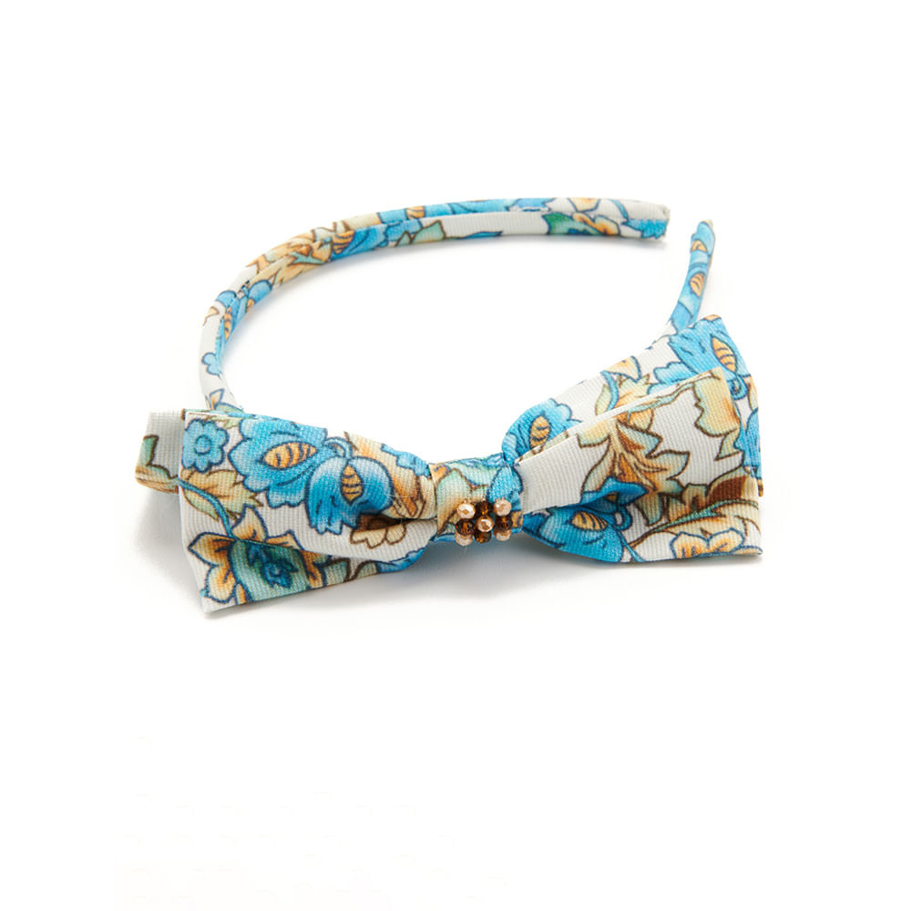 Tiara Infantil Flora Azul
