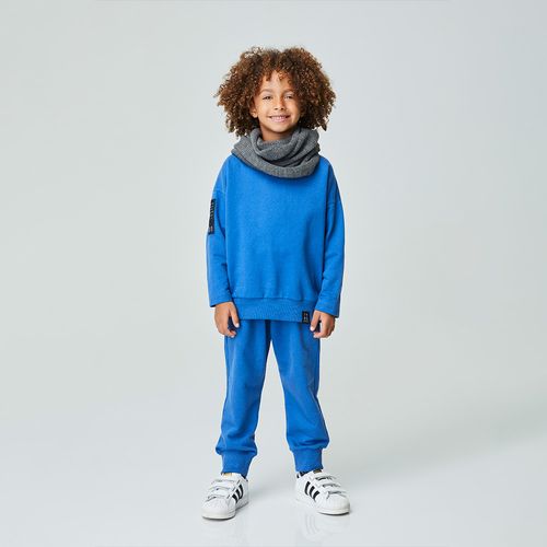 Conjunto Infantil Astral Manga Longa Azul