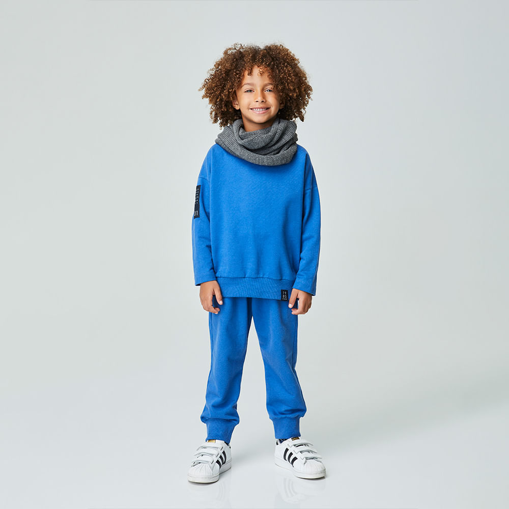 Conjunto Infantil Astral Manga Longa Azul