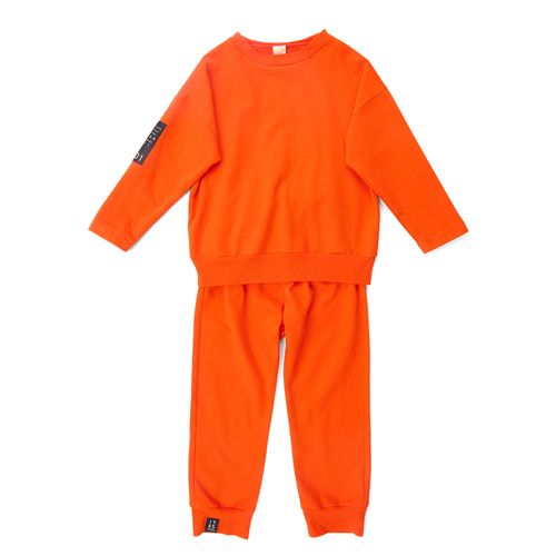 Conjunto Infantil Astral Manga Longa Laranja