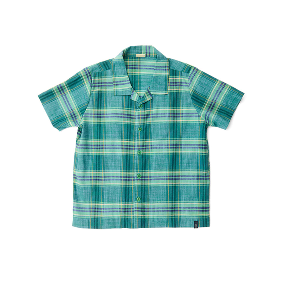 Camisa Infantil Xadrez Verde