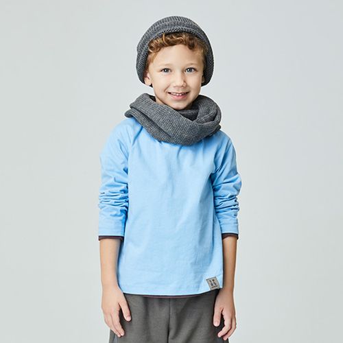Camiseta Infantil Astral Manga Longa Azul Claro