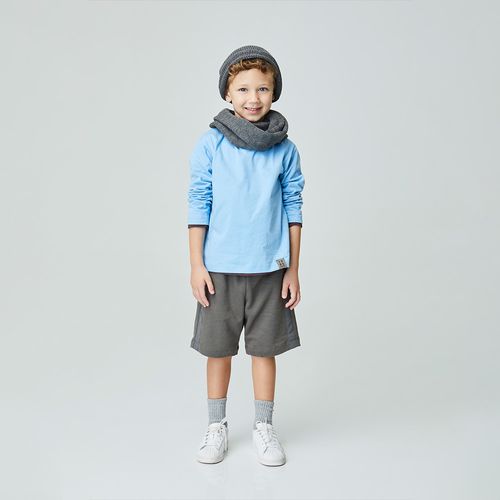 Bermuda Infantil Astral Cinza