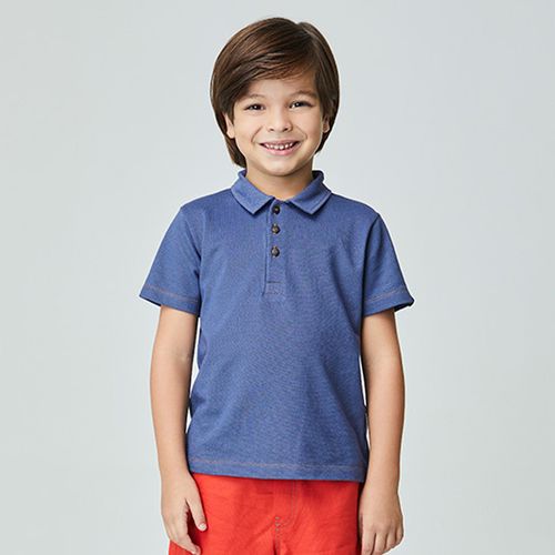 Polo Infantil Piquet Orion Azul