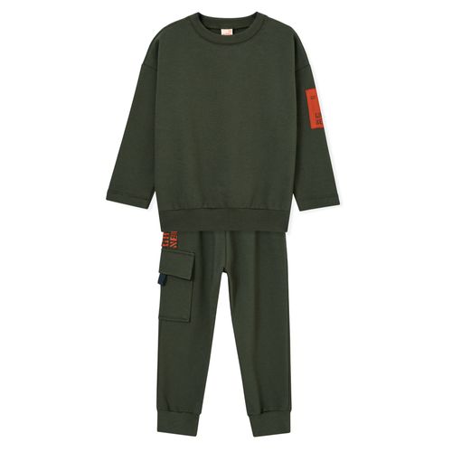 Conjunto Infantil Warm Manga Longa Verde