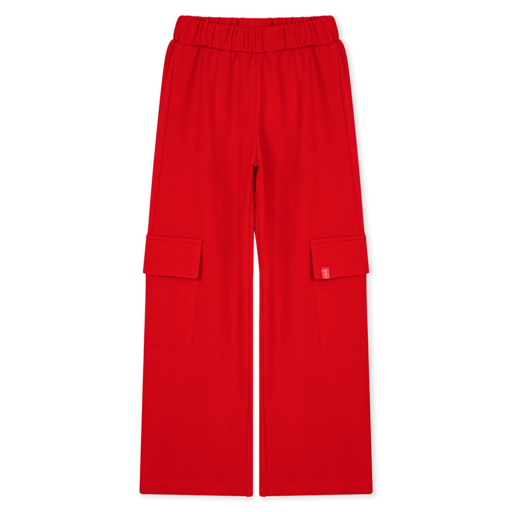 Calça Infantil Cargo Vermelha
