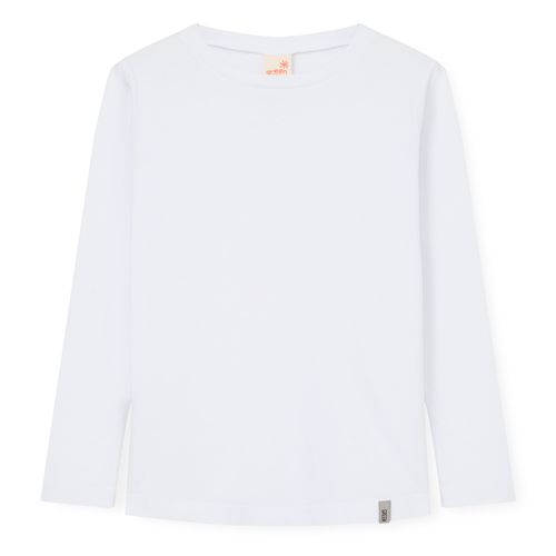 Camiseta Infantil Básica Manga Longa Branca
