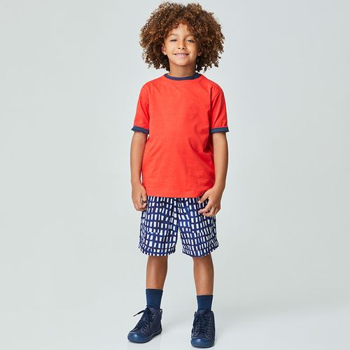 Bermuda Infantil Block Azul