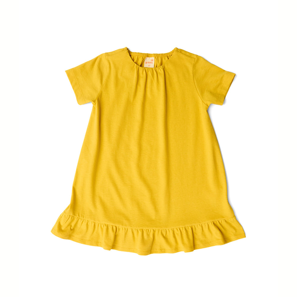 Vestido Toddler Amor Amarelo