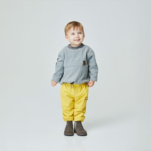 Conjunto Toddler Soft Light Mescla Manga Longa Cinza