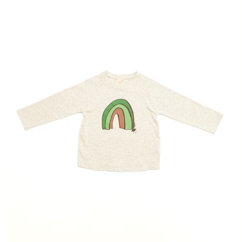 Camiseta Toddler Galactic Rainbow Manga Longa Cinza