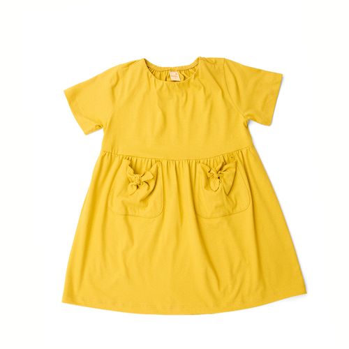 Vestido Infantil Amor Amarelo