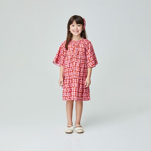 Vestido Infantil Trevo Encantado Vermelho