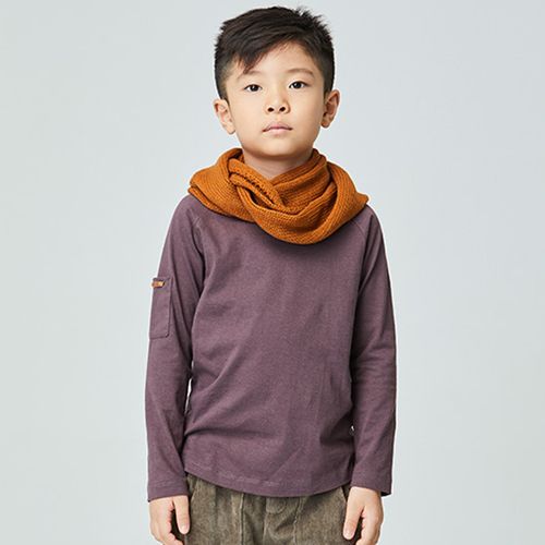 Camiseta Infantil Feel Manga Longa Marrom
