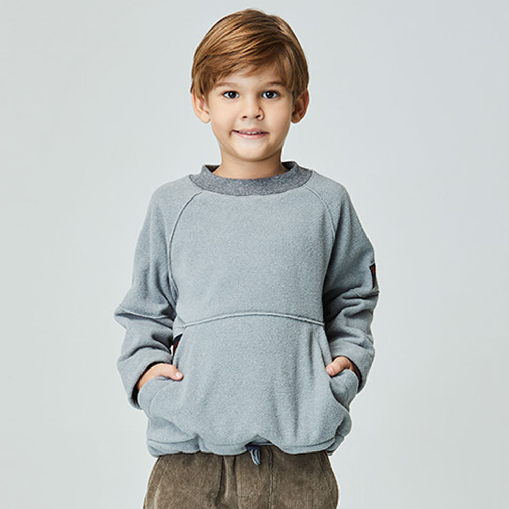 Blusão Infantil Soft Light Mescla Cinza