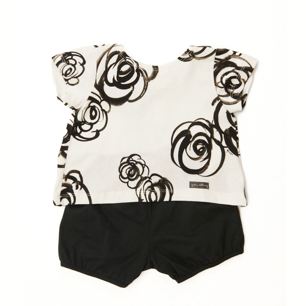Conjunto Bebê Aquarela Off-White