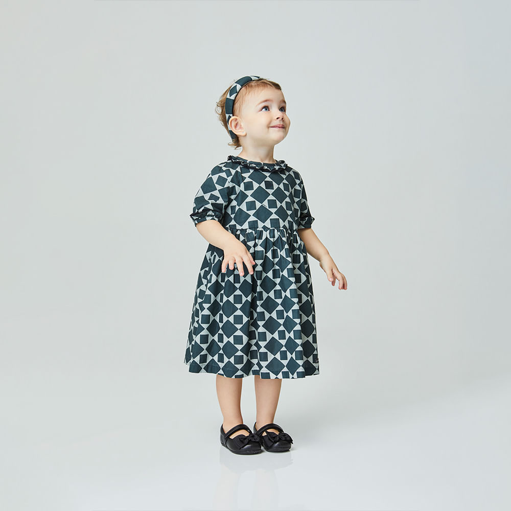 Vestido Toddler Memórias Chumbo