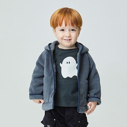 Camiseta Toddler Tiny Specter Manga Longa Chumbo
