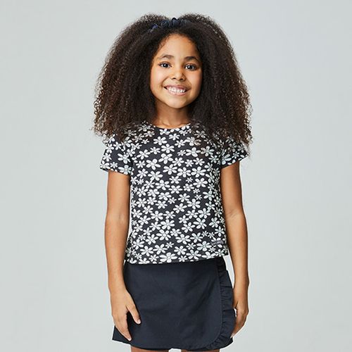 Camiseta Infantil Floressência Chumbo