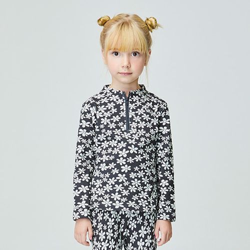 Blusa Infantil Floressência Manga Longa Chumbo