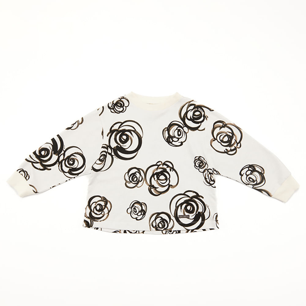 Blusão Infantil Aquarela Off-White