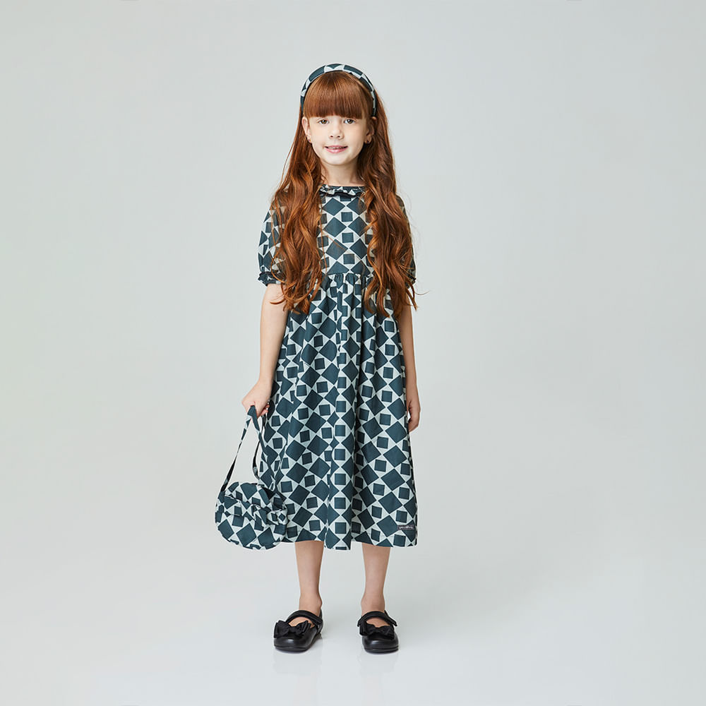 Vestido Infantil Memórias Chumbo