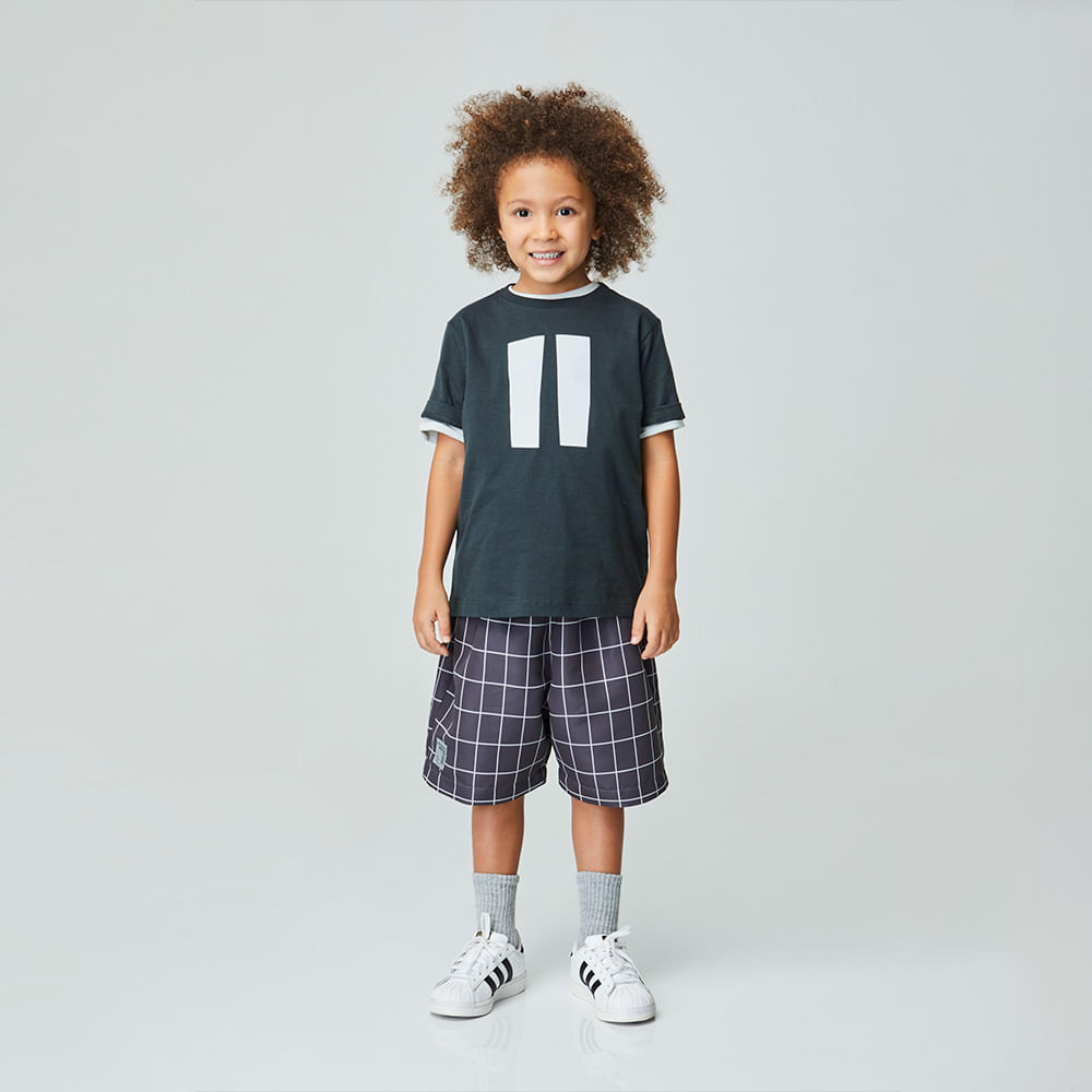 Bermuda Infantil Line Chumbo
