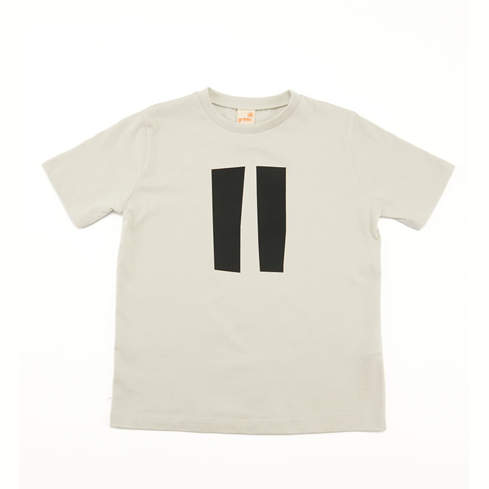 Camiseta Infantil Pause Cinza