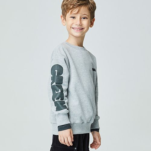 Blusão Infantil Moletom Mescla Cinza