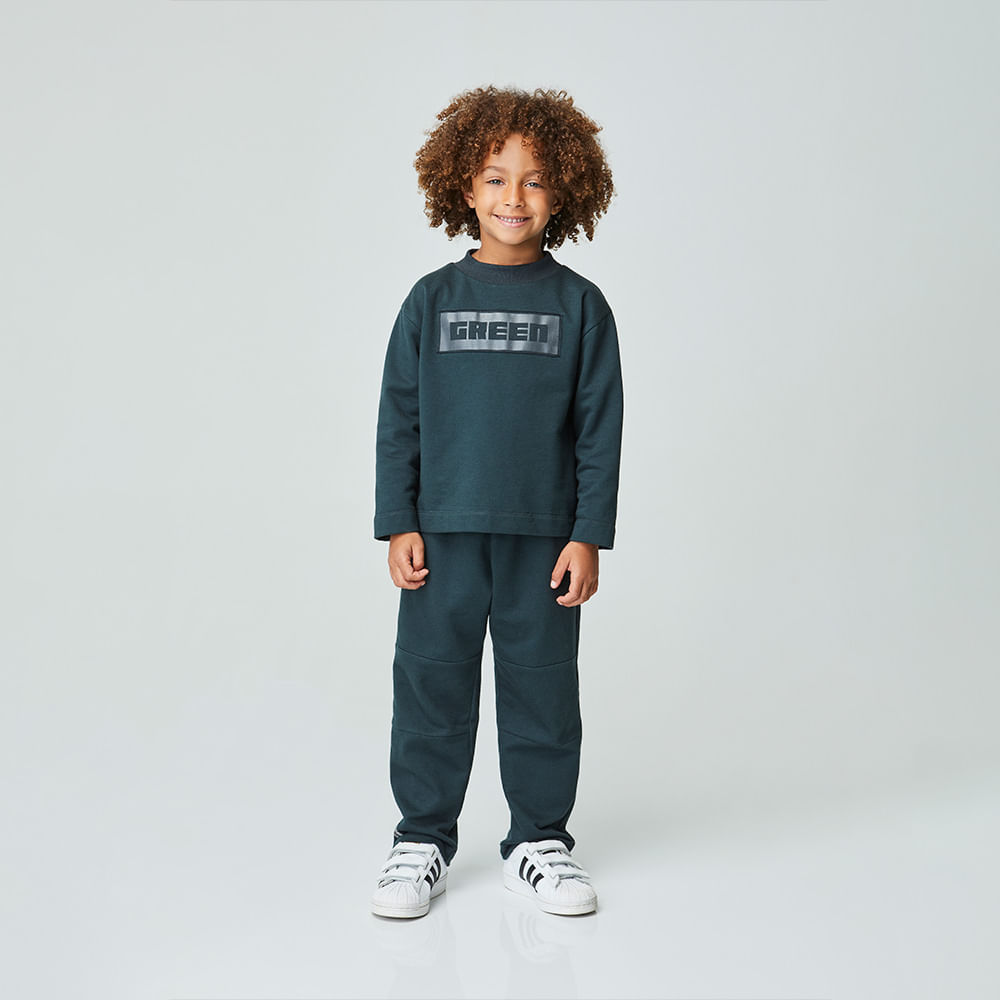 Conjunto Infantil Felpado Chumbo