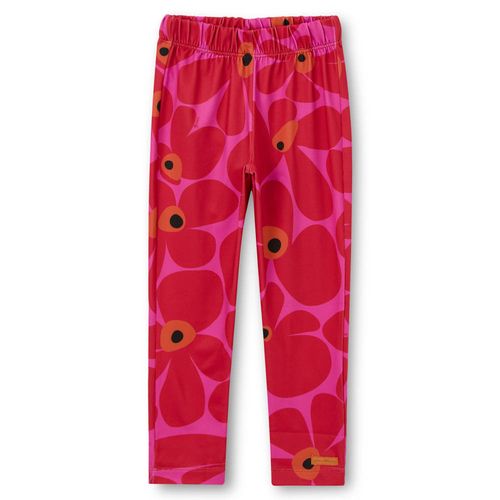 Calça Legging Infantil Power Flower Vermelha