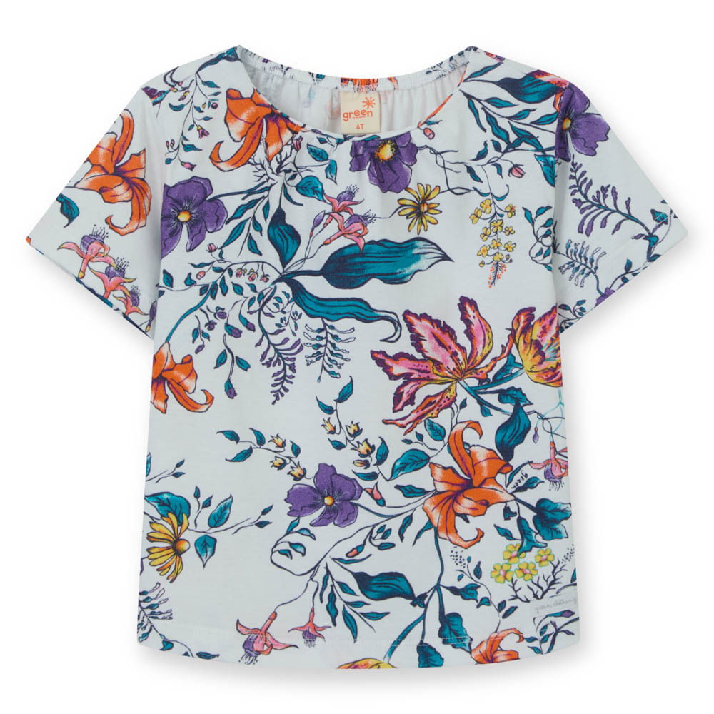 Blusa Toddler Estampada Off-White