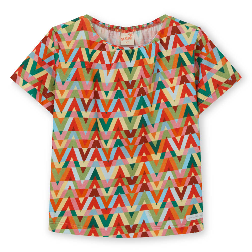 Blusa Toddler Estampada Multicolorida