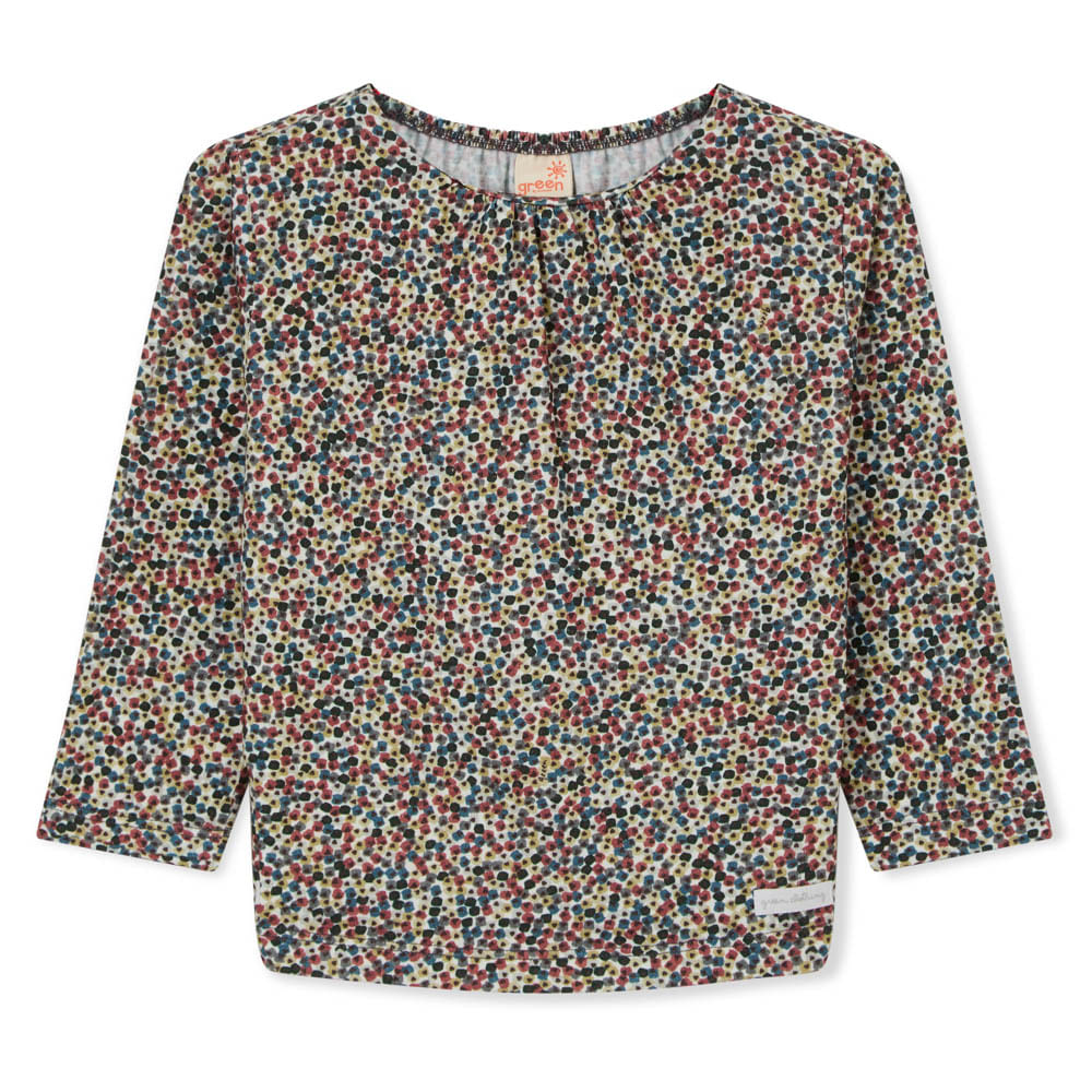 Blusa Toddler Estampada Manga Longa Caqui