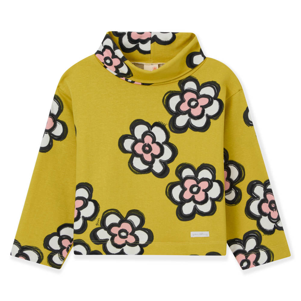 Blusão Infantil Estampado Manga Longa Amarelo