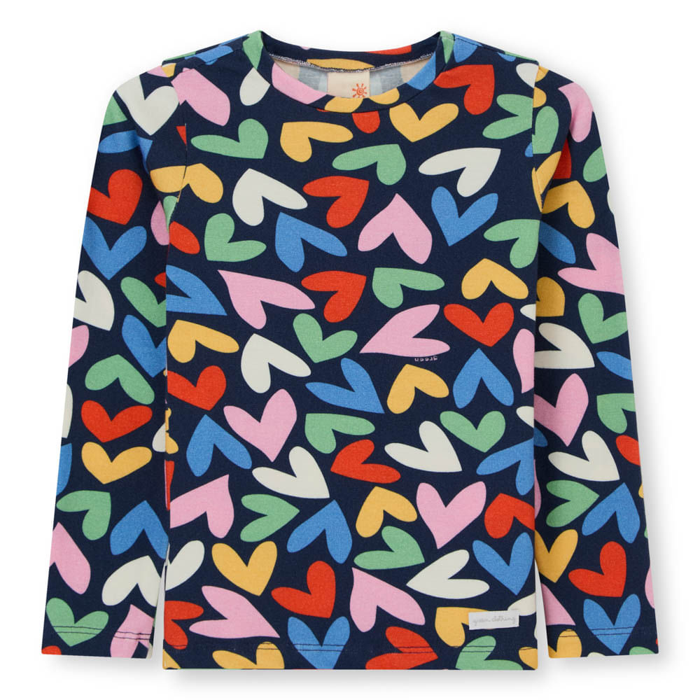 Camiseta Infantil Cotton Manga Longa Azul