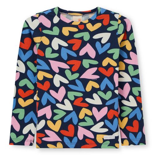 Camiseta Infantil Cotton Manga Longa Azul