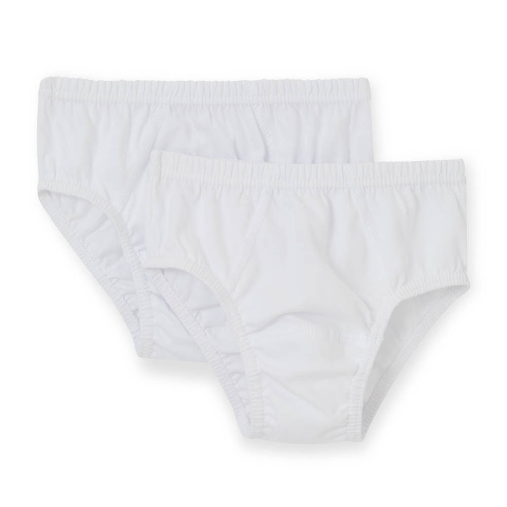 Kit Cueca Slip Infantil Branca