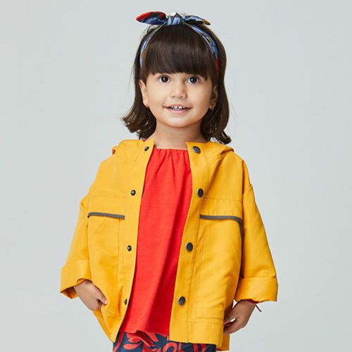 Jaqueta Toddler Corta Vento Color Amarela