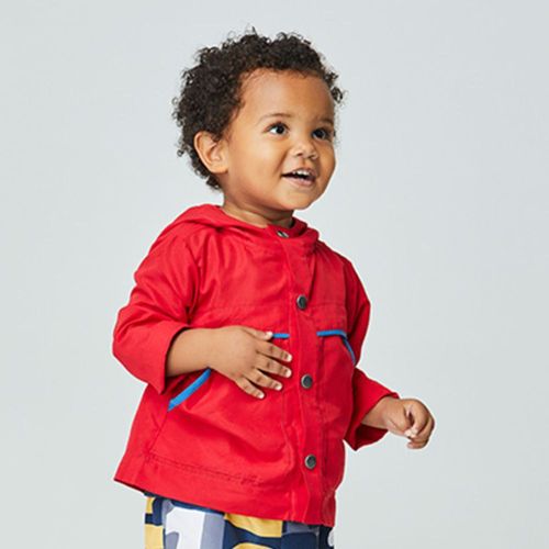 Jaqueta Toddler Corta Vento Color Vermelha