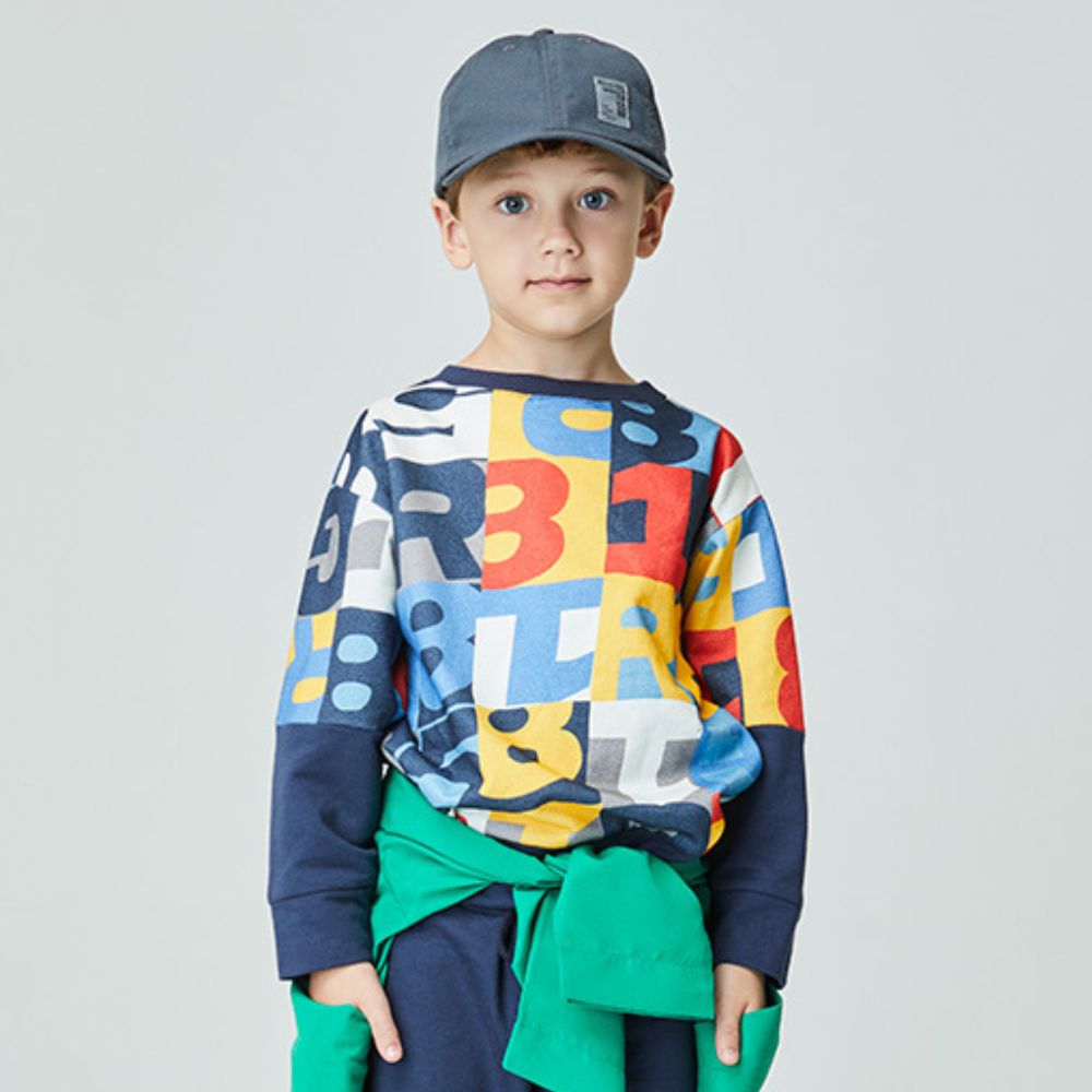 Blusão Infantil Green 85 Manga Longa Azul