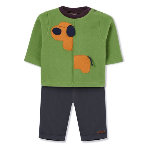 Conjunto Bebê Dogs Manga Longa Verde