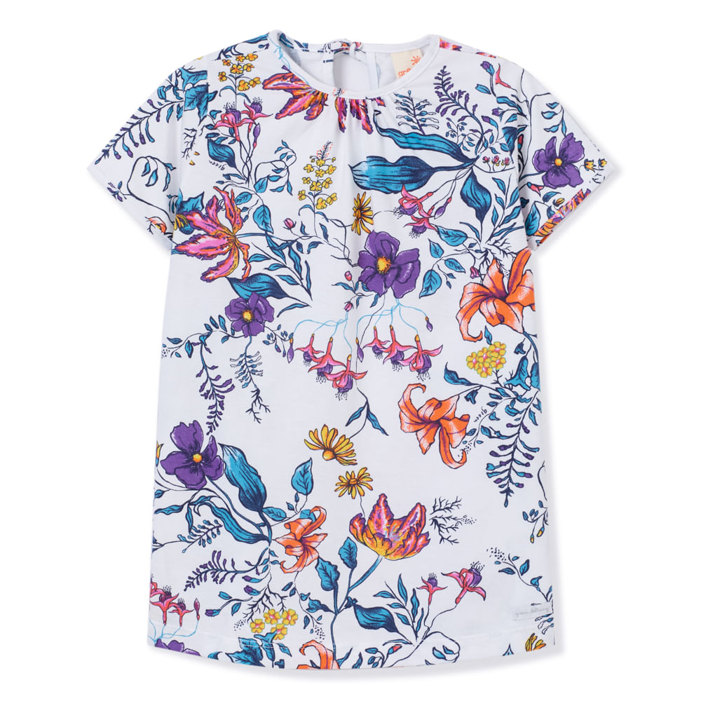 Vestido Toddler Estampado Off-White