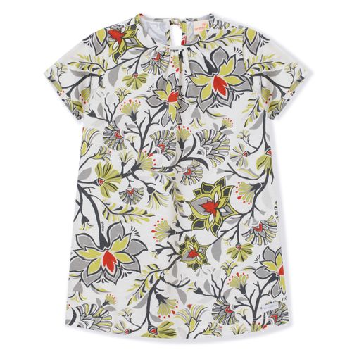 Vestido Toddler Estampado Amarelo Lima