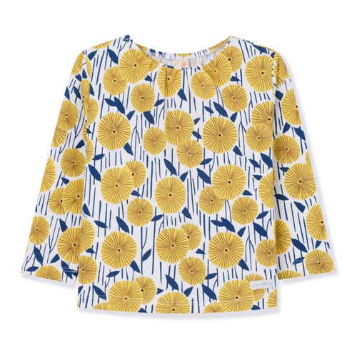 Blusa Toddler Estampada Manga Longa Amarela