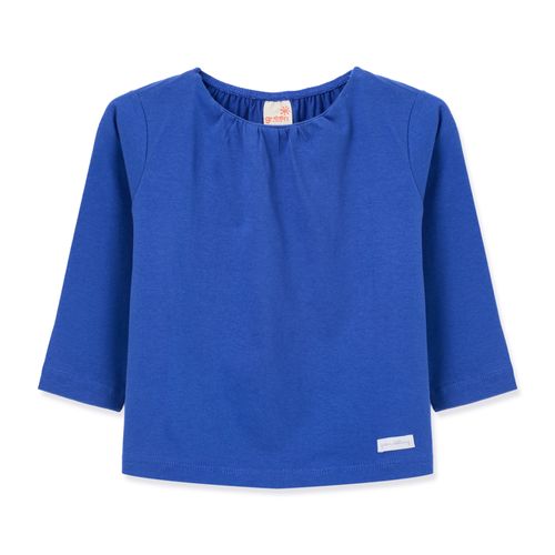 Blusa Toddler Básica Manga Longa Azul Royal